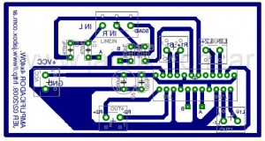 Amplificador para el auto - Impreso con componentes